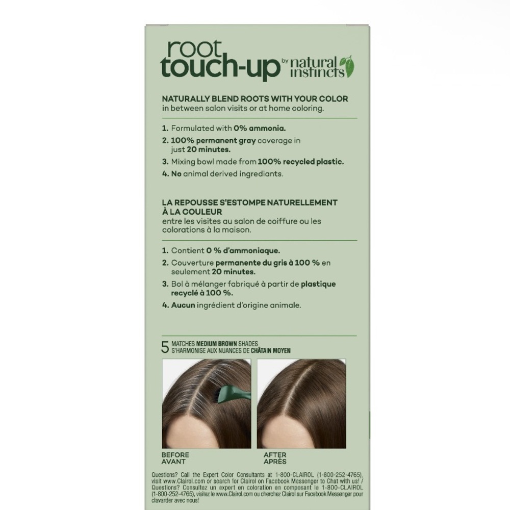 Clairol Root Touch-Up 5 Medium Brown Permanent Hair Color 100% Gray Coverage - Picture 3 of 3